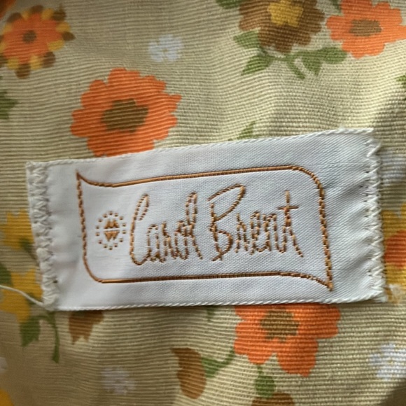 Vintage 60s 70s NWT Fall Tones Floral Flower Power Mod Dress - Picture 9 of 10